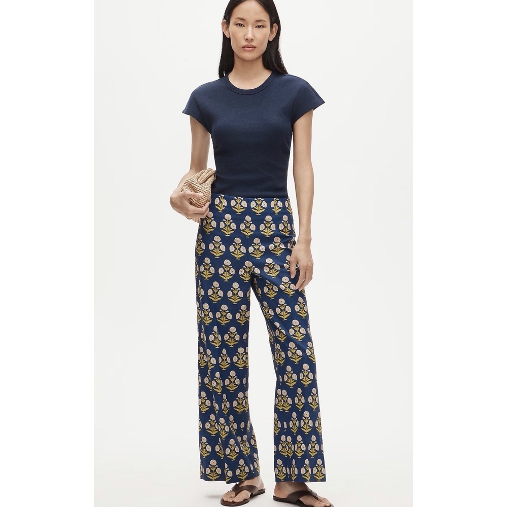 J CREW SIZE 2 Rori pant in marigold block print CU901